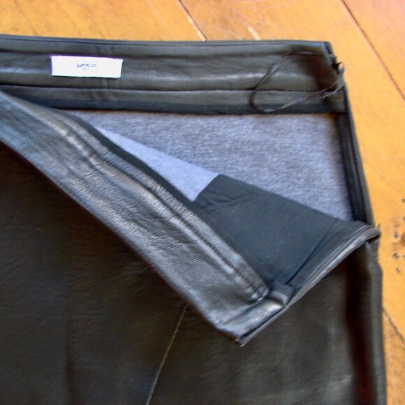 SUNCOO Paris Black Leather Mini Skirt Silver Studs Moto Grunge Size Small - Picture 9 of 13